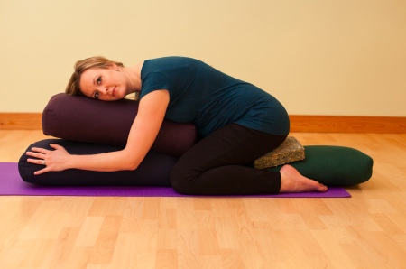 yoga Yoga bolster Poses pose yoga Bolster prenatal with  Childs poses